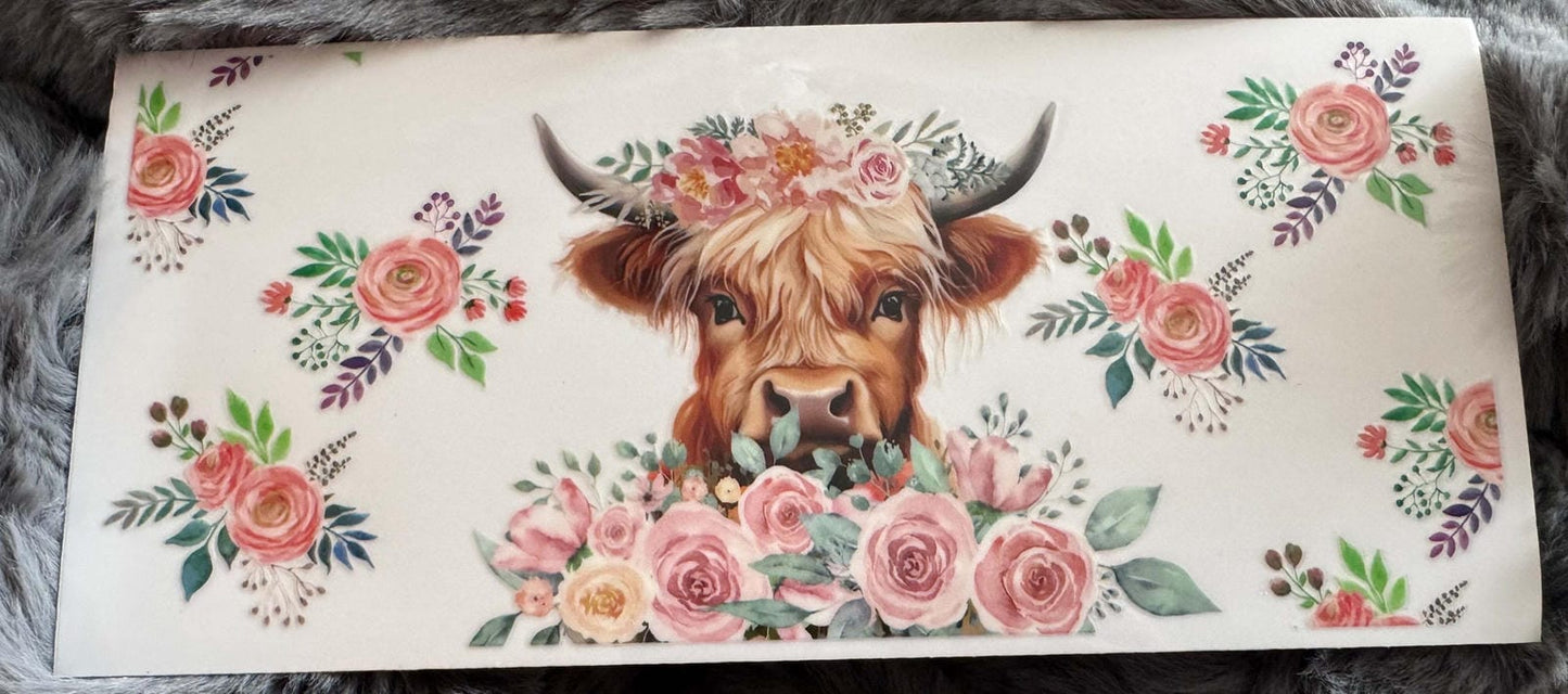 Flower Highland Cow