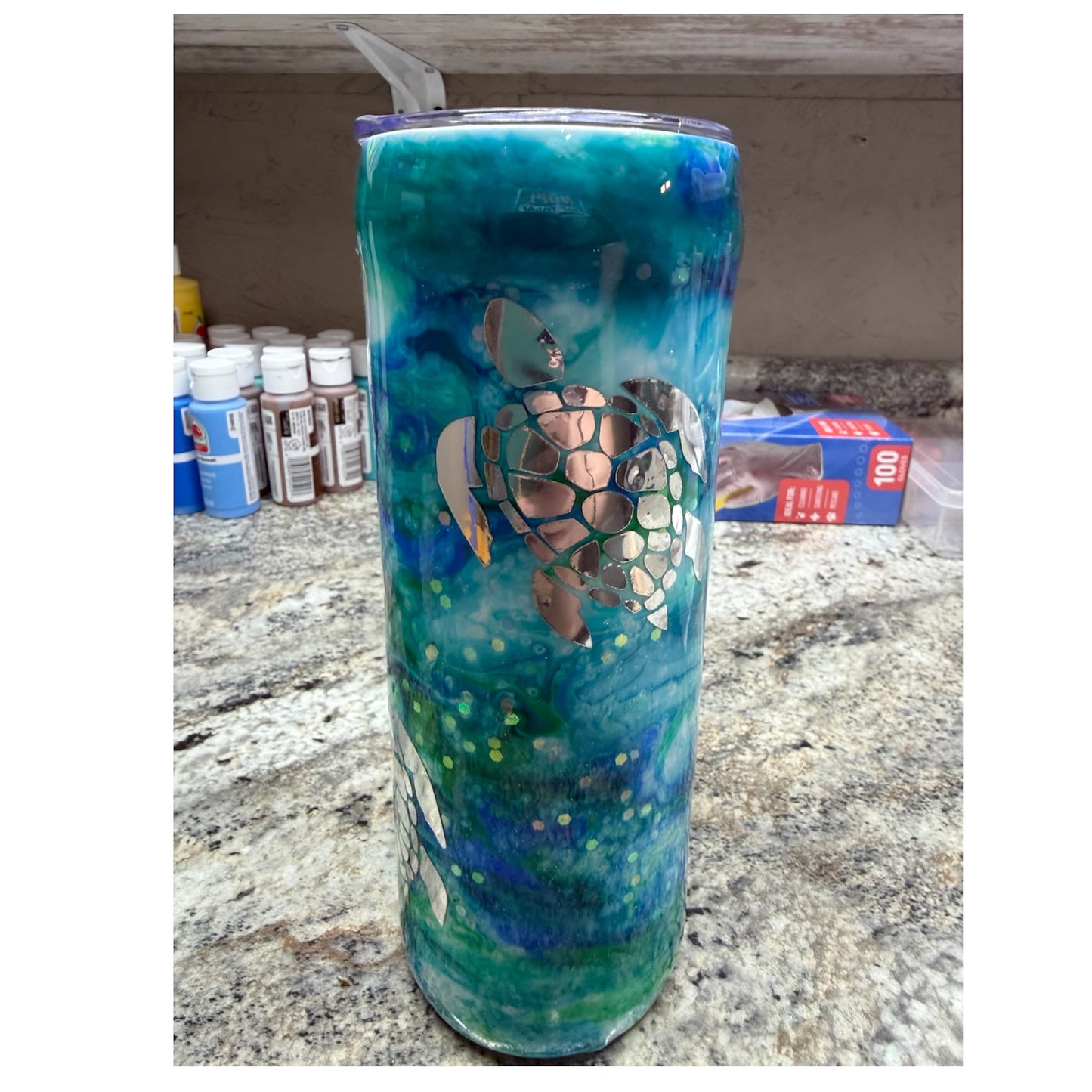 Sea Turtle Epoxy Tumbler