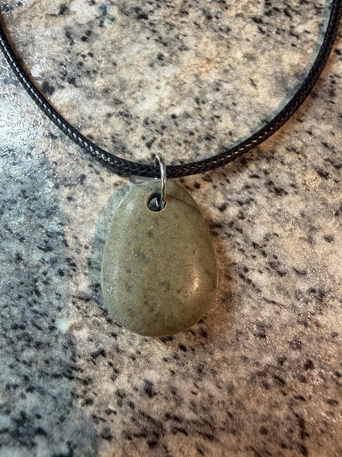 Greenish Colored Rock Necklace