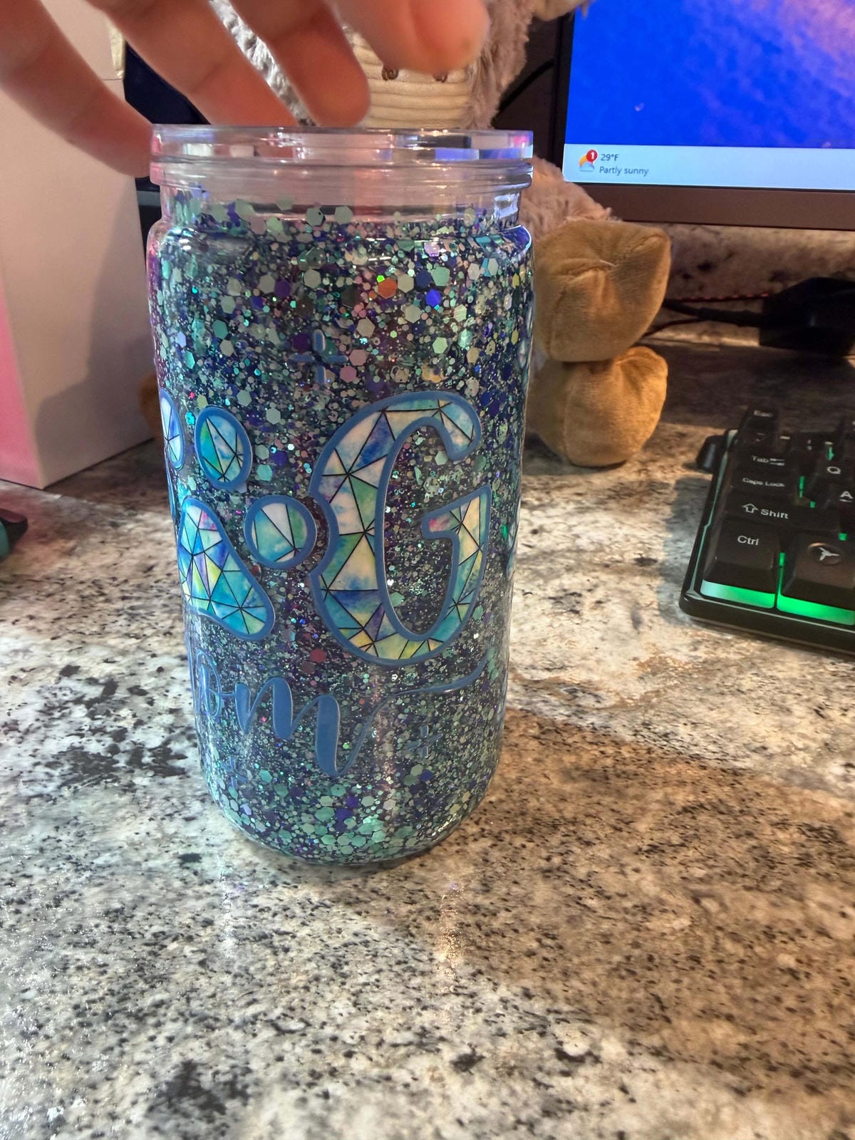 Dog Mom Pretty Blue