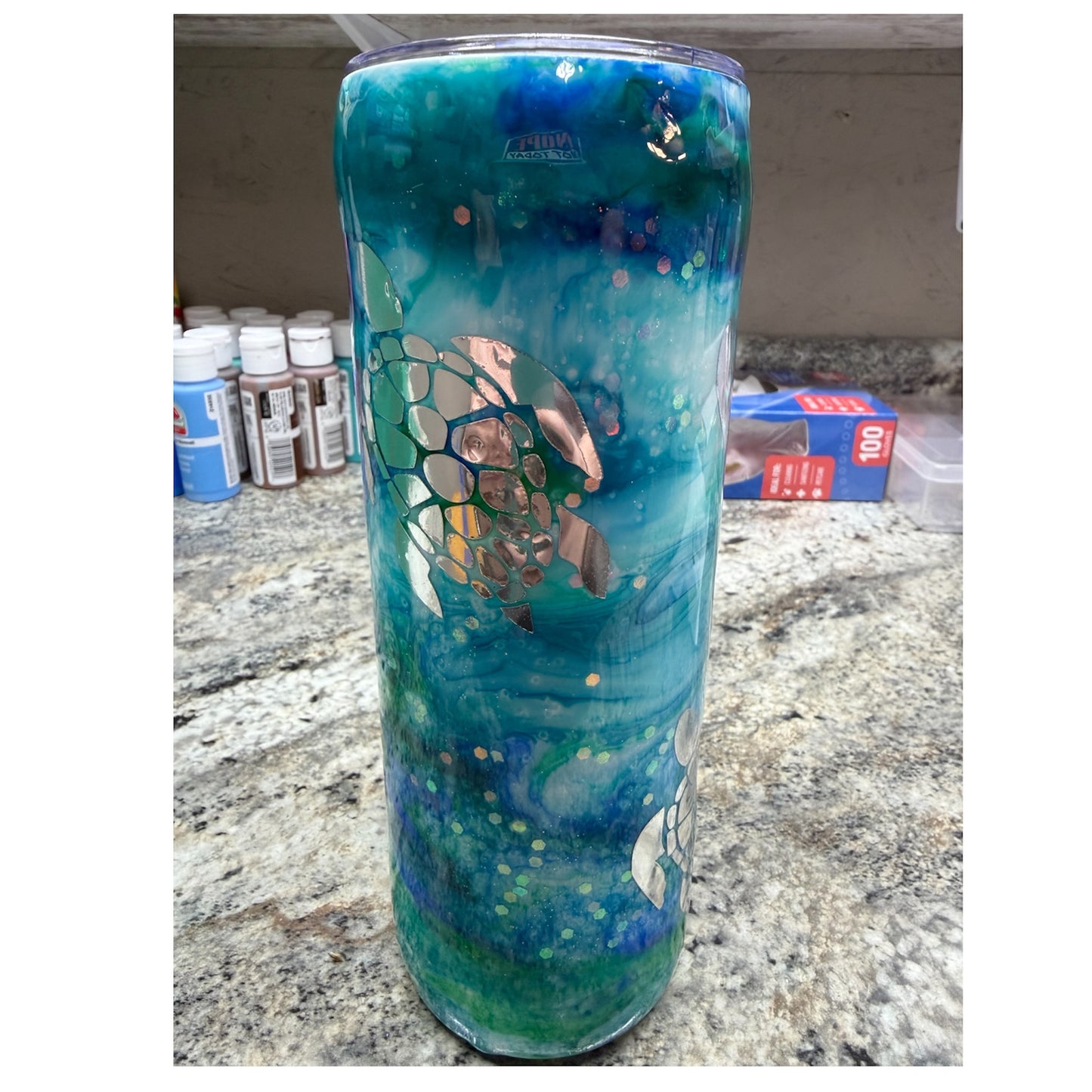 Sea Turtle Epoxy Tumbler