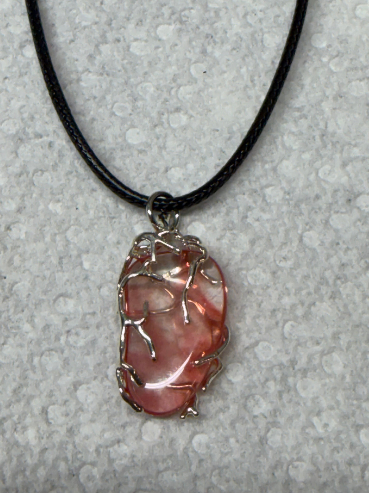 Pink Crystal Branched Necklace