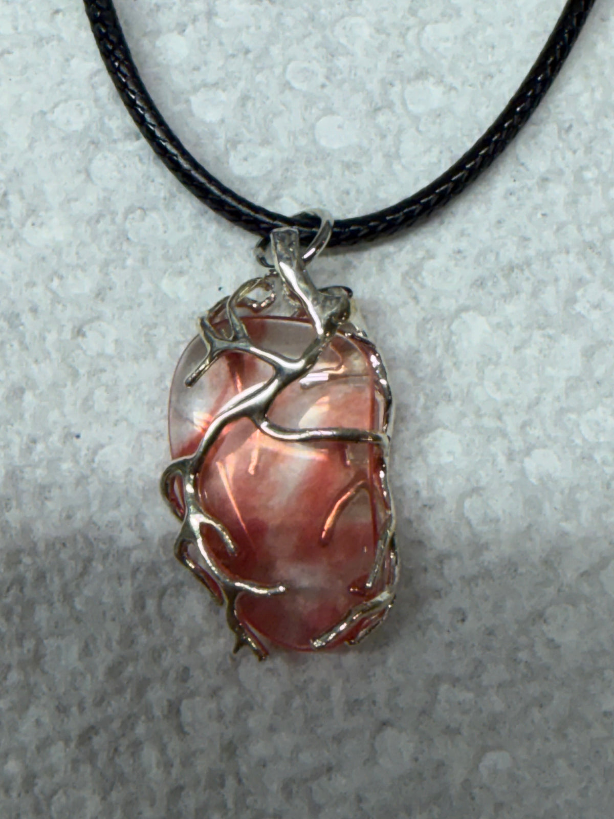 Pink Crystal Branched Necklace