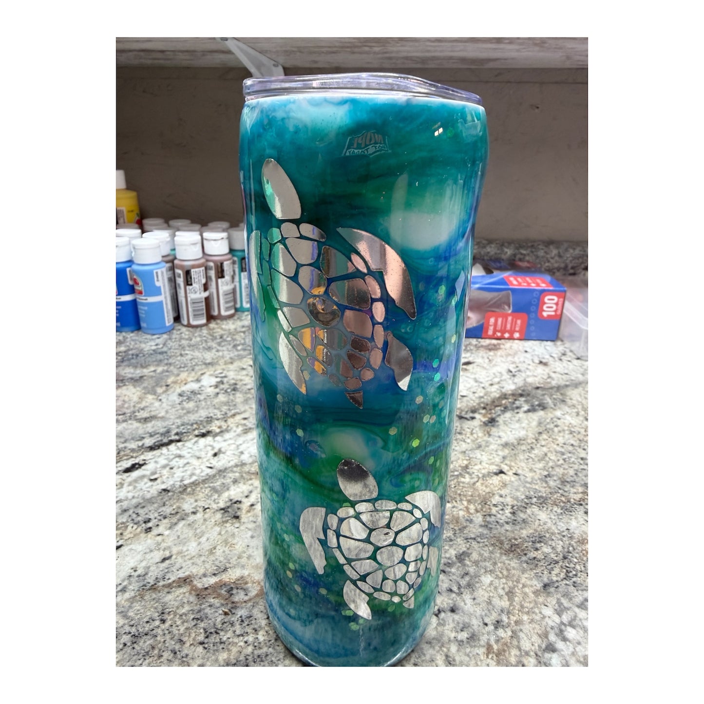 Sea Turtle Epoxy Tumbler