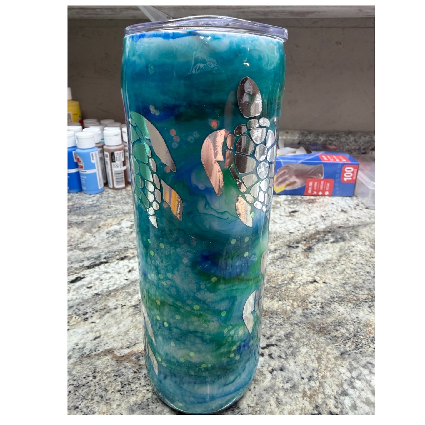 Sea Turtle Epoxy Tumbler