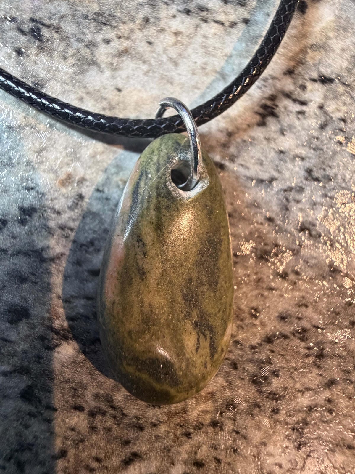 Green/Black Rock Necklace