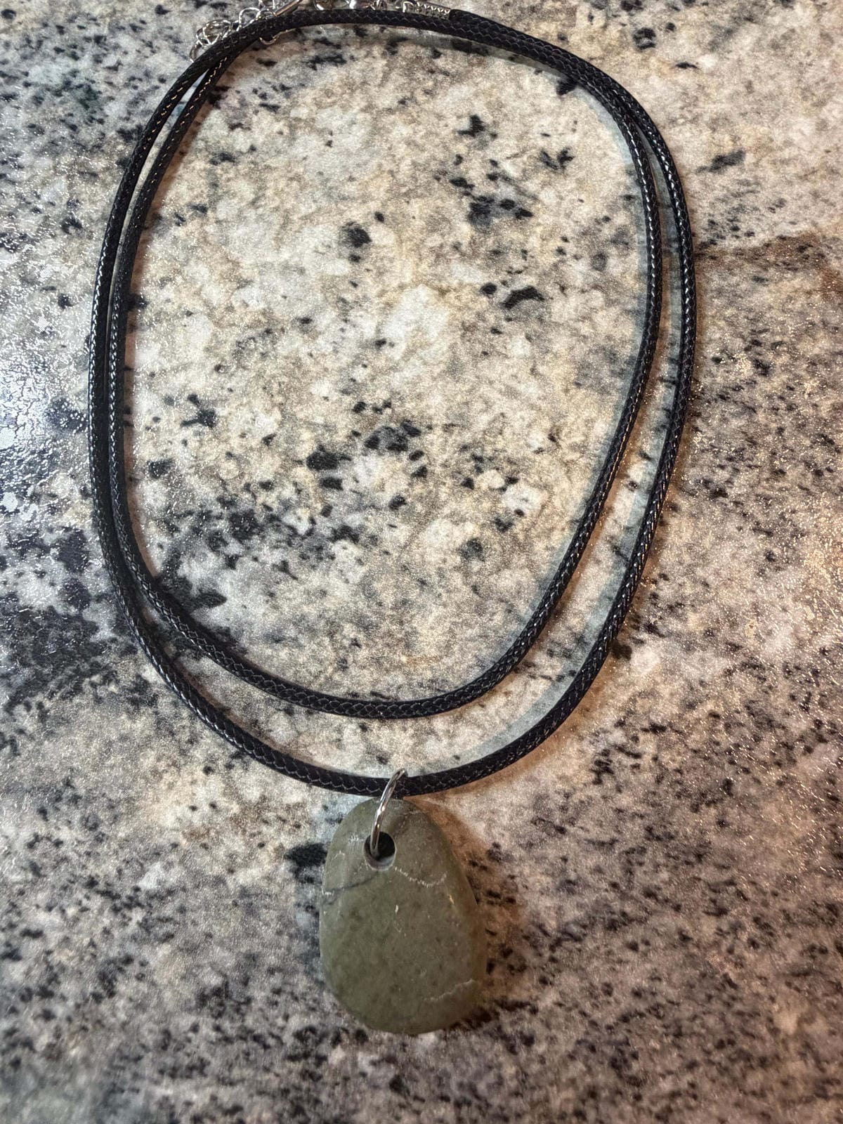 Greenish Colored Rock Necklace