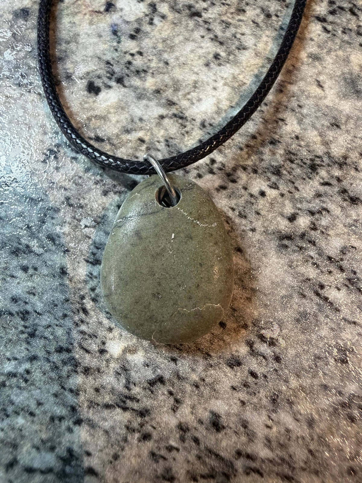 Greenish Colored Rock Necklace
