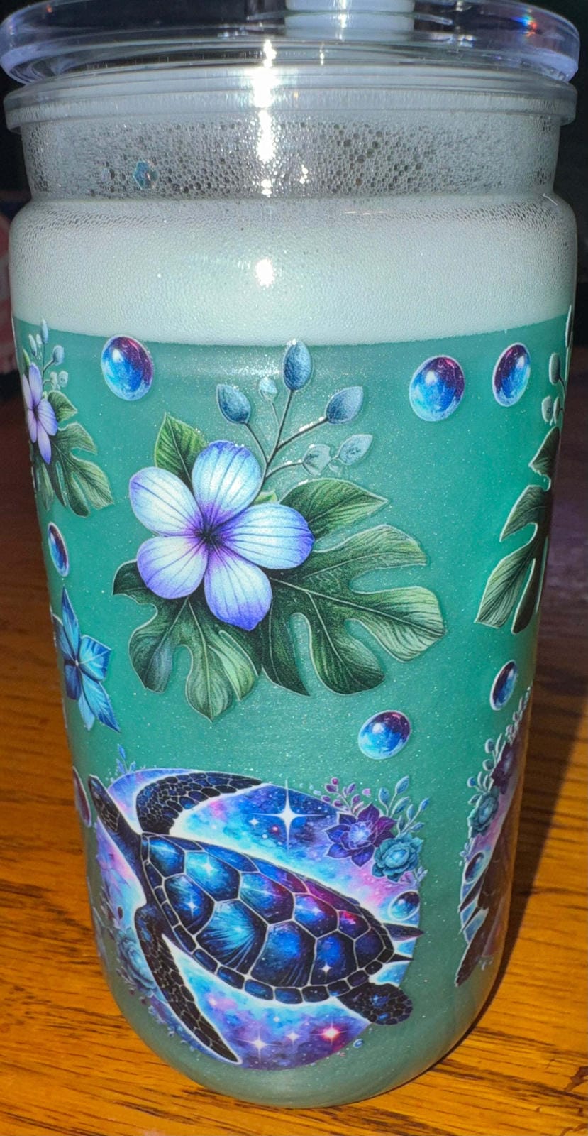 Bubbled Sea Turtle 16 Ounce Tumbler