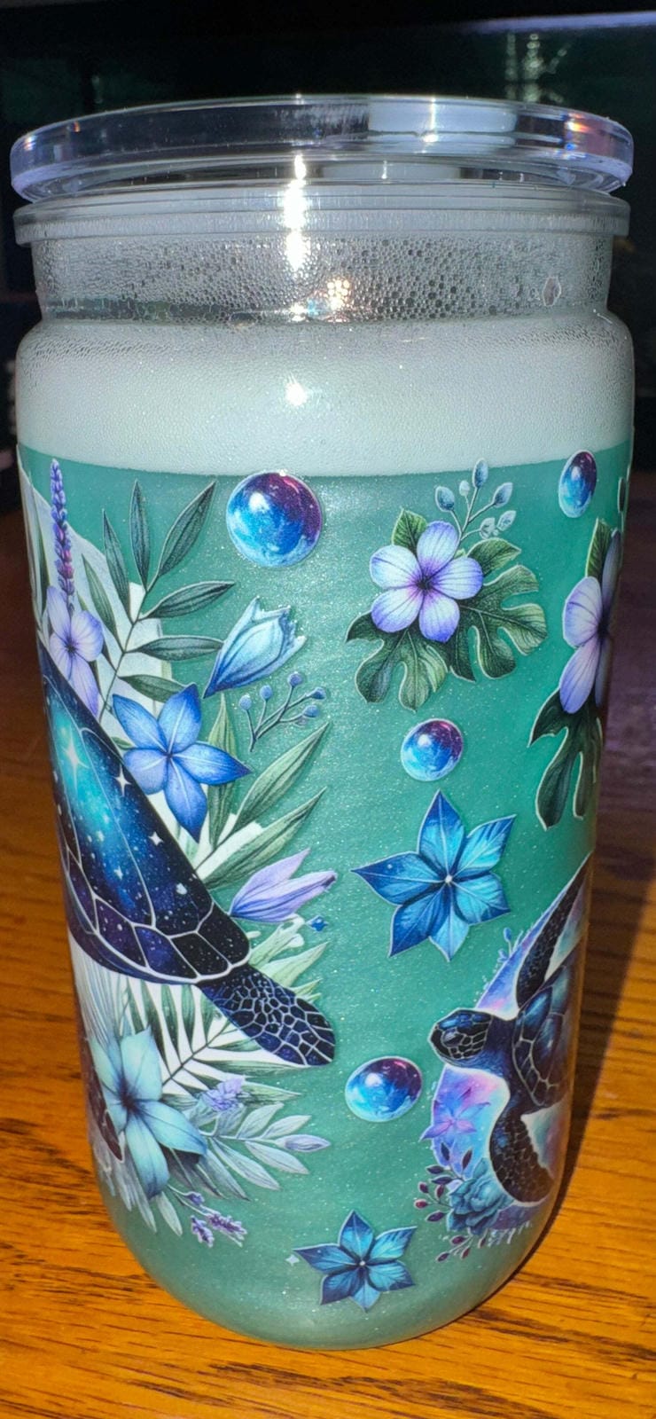 Bubbled Sea Turtle 16 Ounce Tumbler
