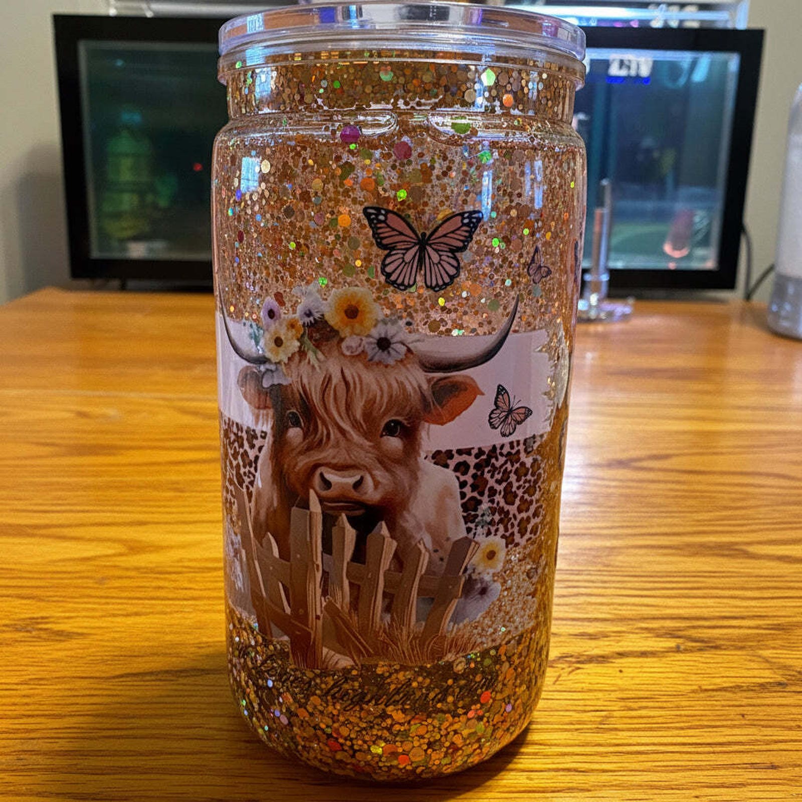 Highland Cow 16 Ounce Tumbler