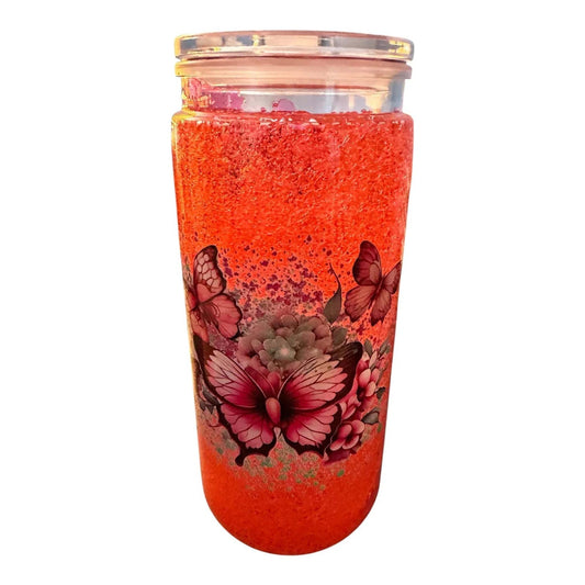 20 oz Slushy Butterfly Tumbler - AKCREATIONS