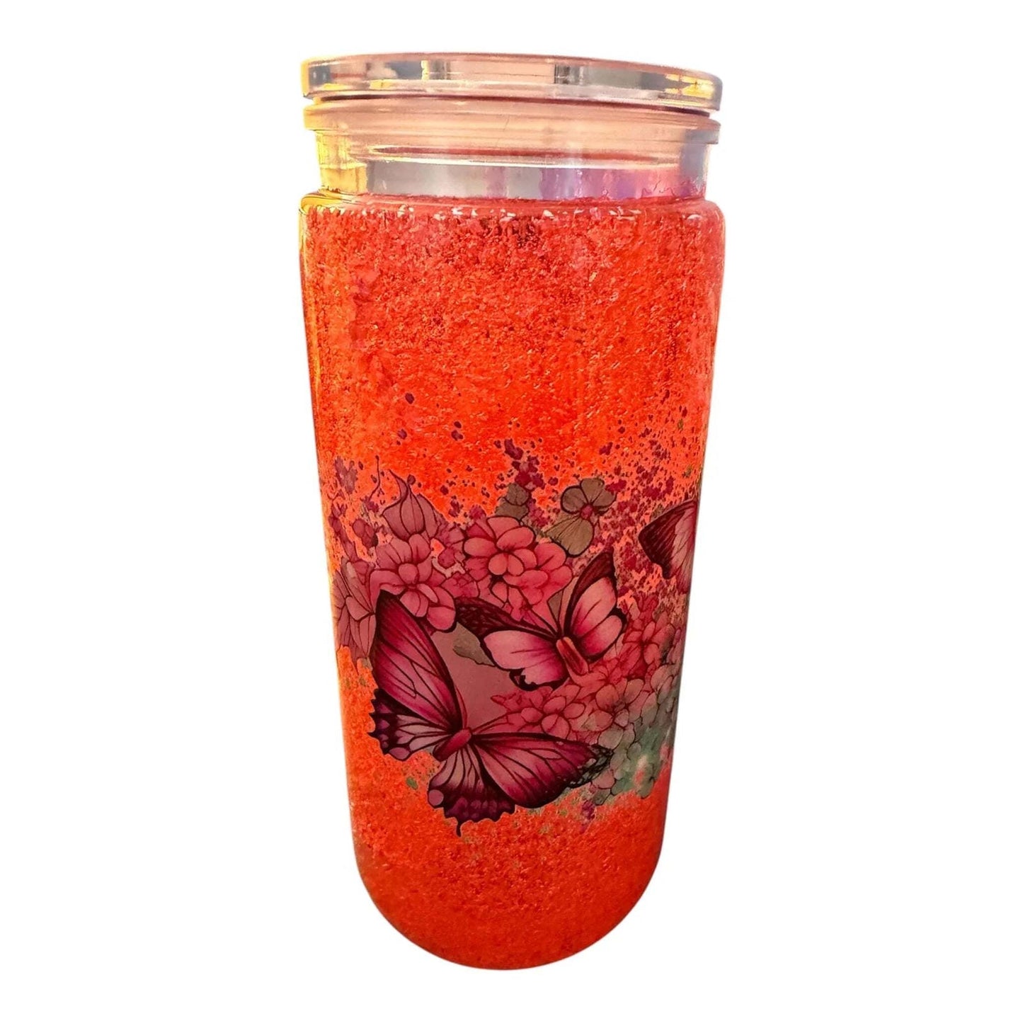 20 oz Slushy Butterfly Tumbler - AKCREATIONS