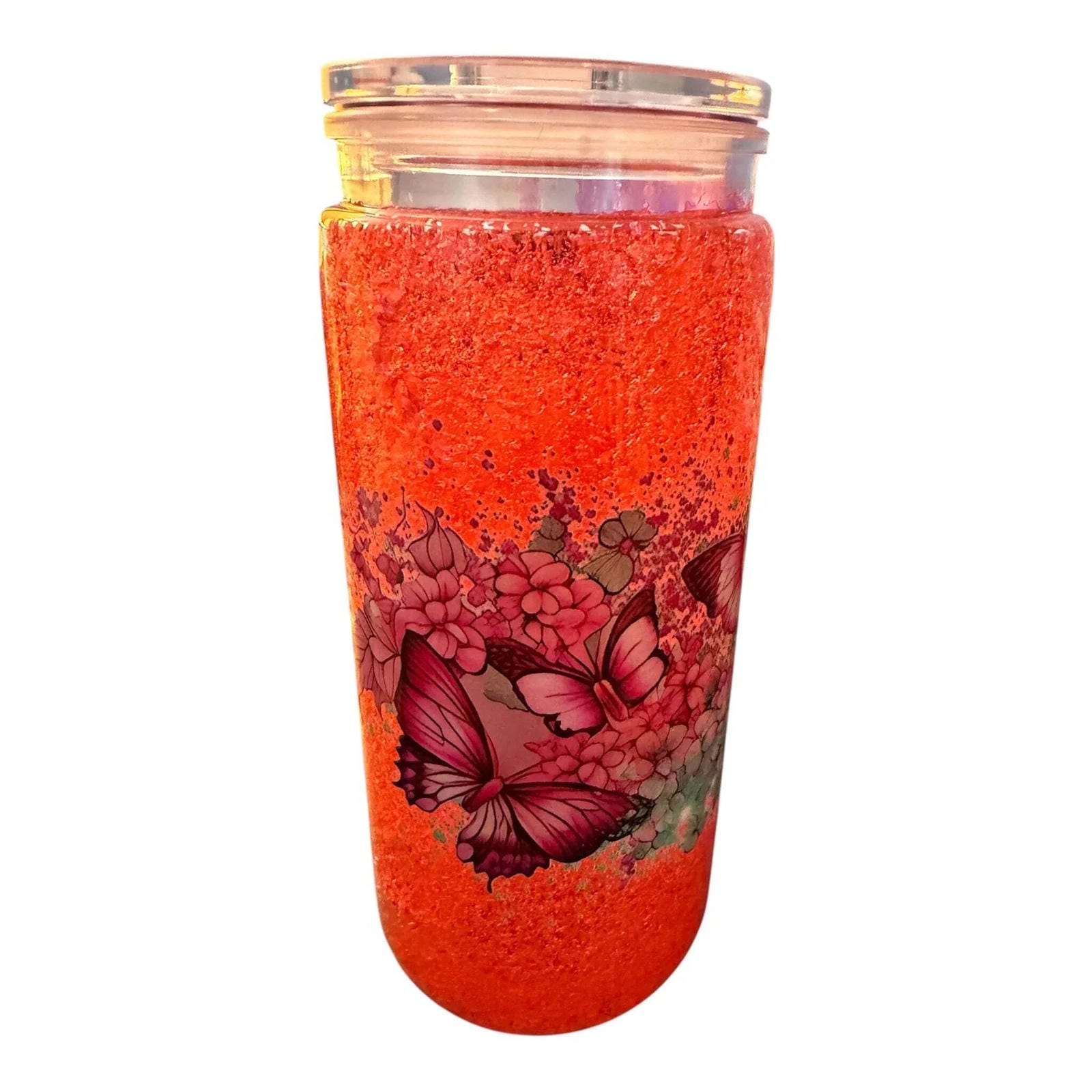 20 oz Slushy Butterfly Tumbler - AKCREATIONS
