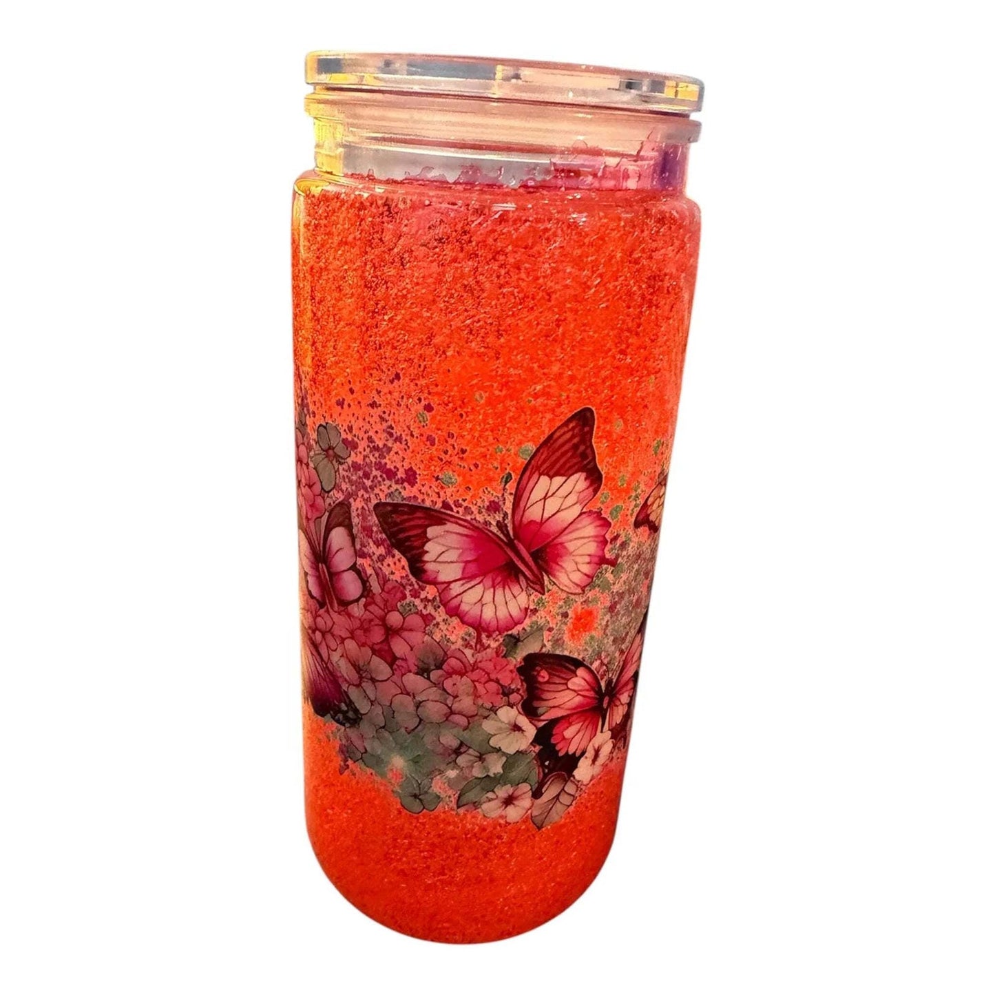 20 oz Slushy Butterfly Tumbler - AKCREATIONS