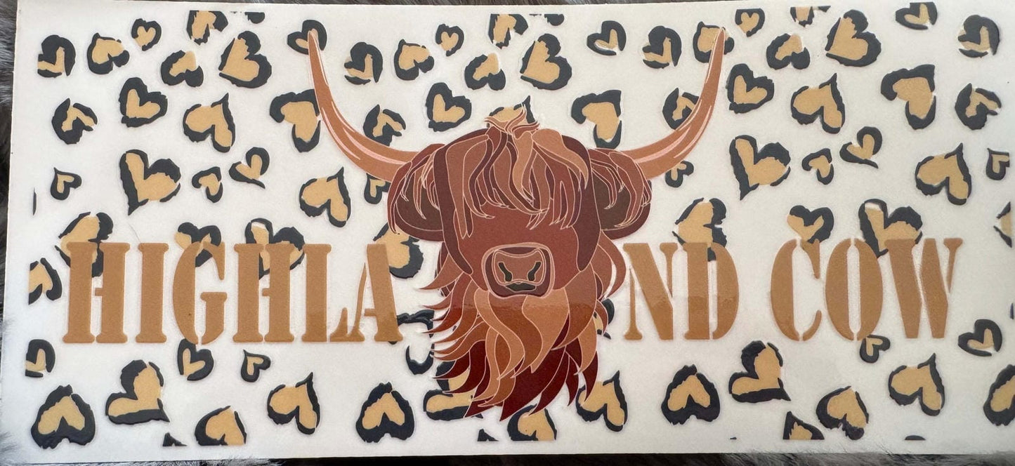Highland Cow Heart Print
