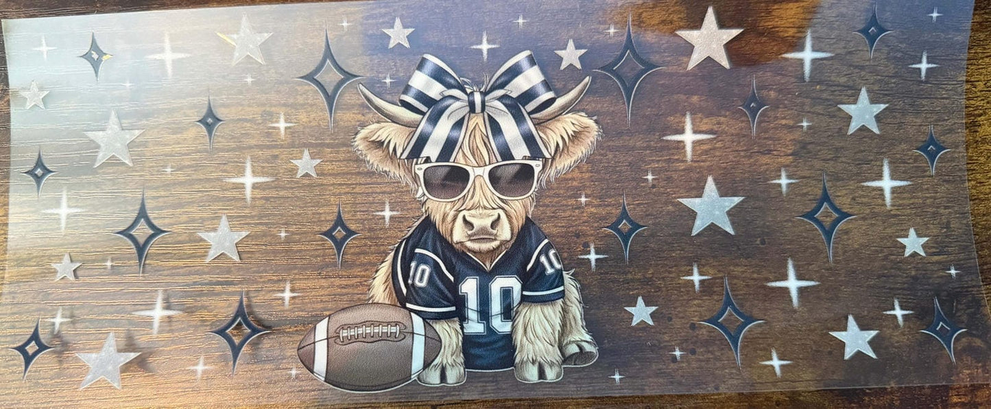 Navy Football Highland Cow Wrap