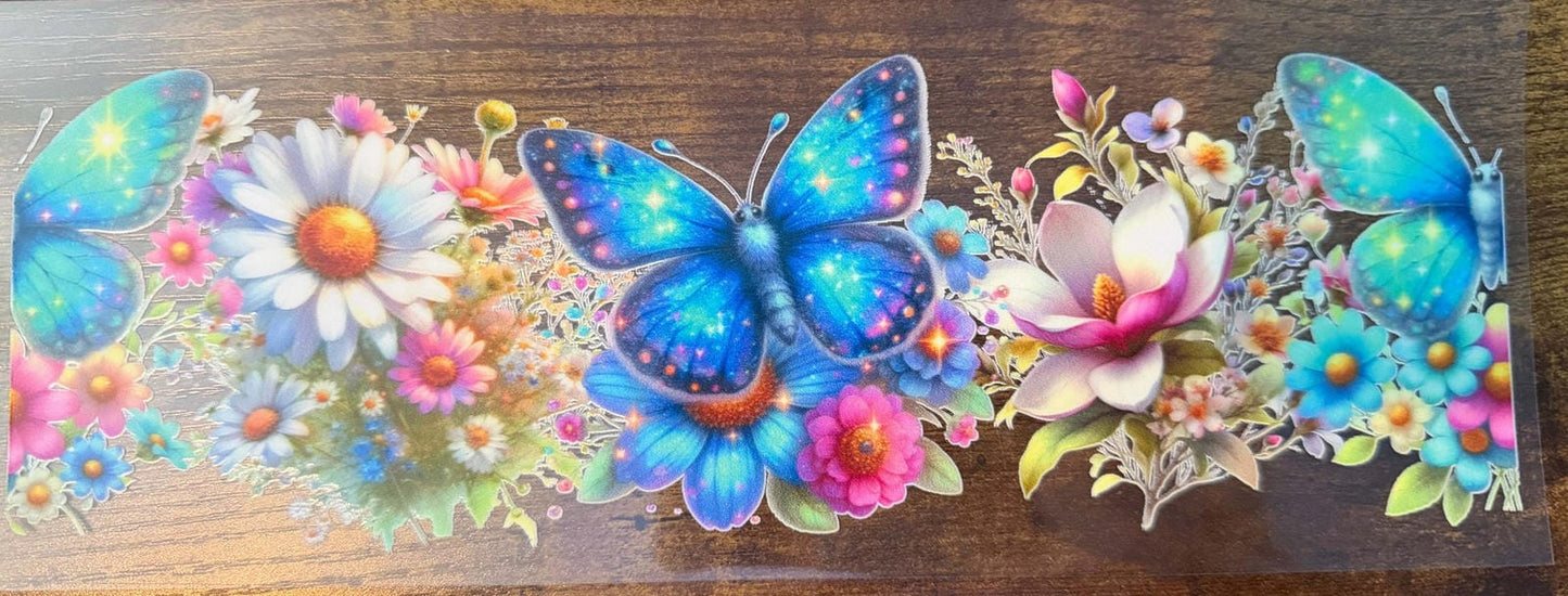 Pretty Blue Butterfly Wrap