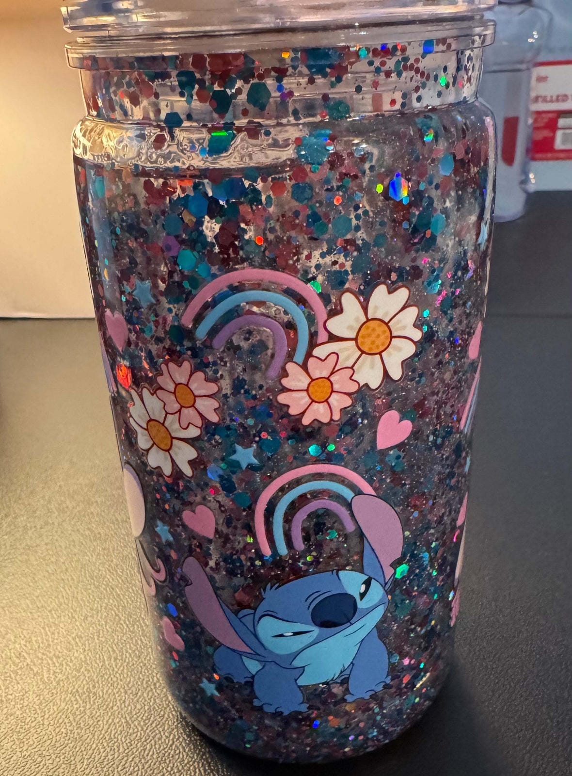 Stitch and Angel 16 Ounce Acrylic Tumbler