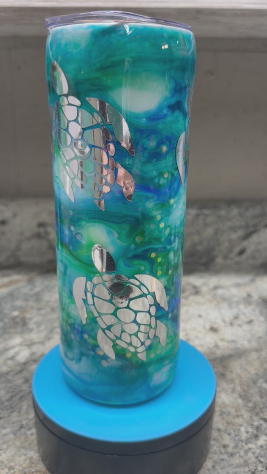 Sea Turtle Epoxy Tumbler